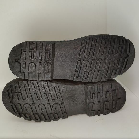 Kenzo Designer Womens NEW Graffiti Lace Up Combat Boots - Size 11M - New - Picture 6 of 7